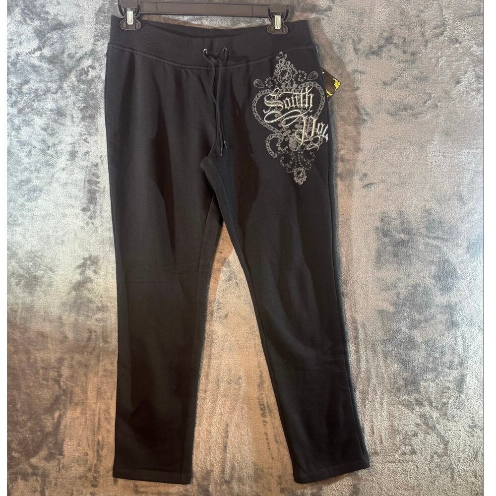 NWT Vintage Y2K Southpole Graphic Sweatpants Black Size XL Deadstock